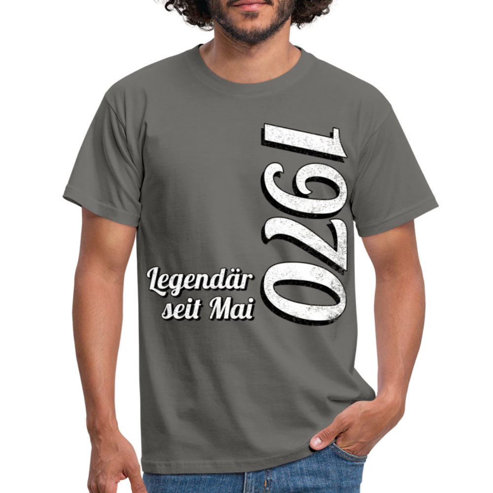Geburtstags Geschenk Shirt Legendär seit Mai 1970 T-Shirt - graphite grey