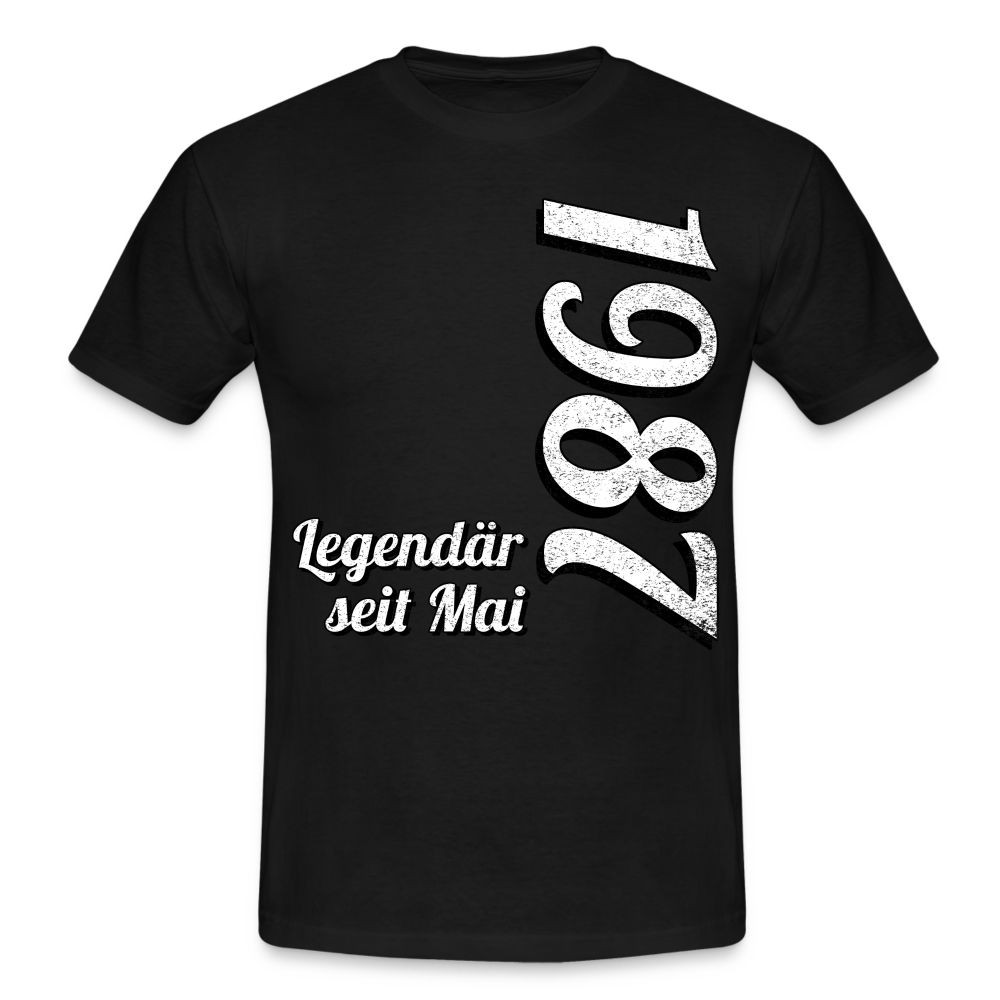 Geburtstags Geschenk Shirt Legendär seit Mai 1987 T-Shirt - black