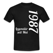 Geburtstags Geschenk Shirt Legendär seit Mai 1987 T-Shirt - black