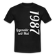 Geburtstags Geschenk Shirt Legendär seit Mai 1987 T-Shirt - black