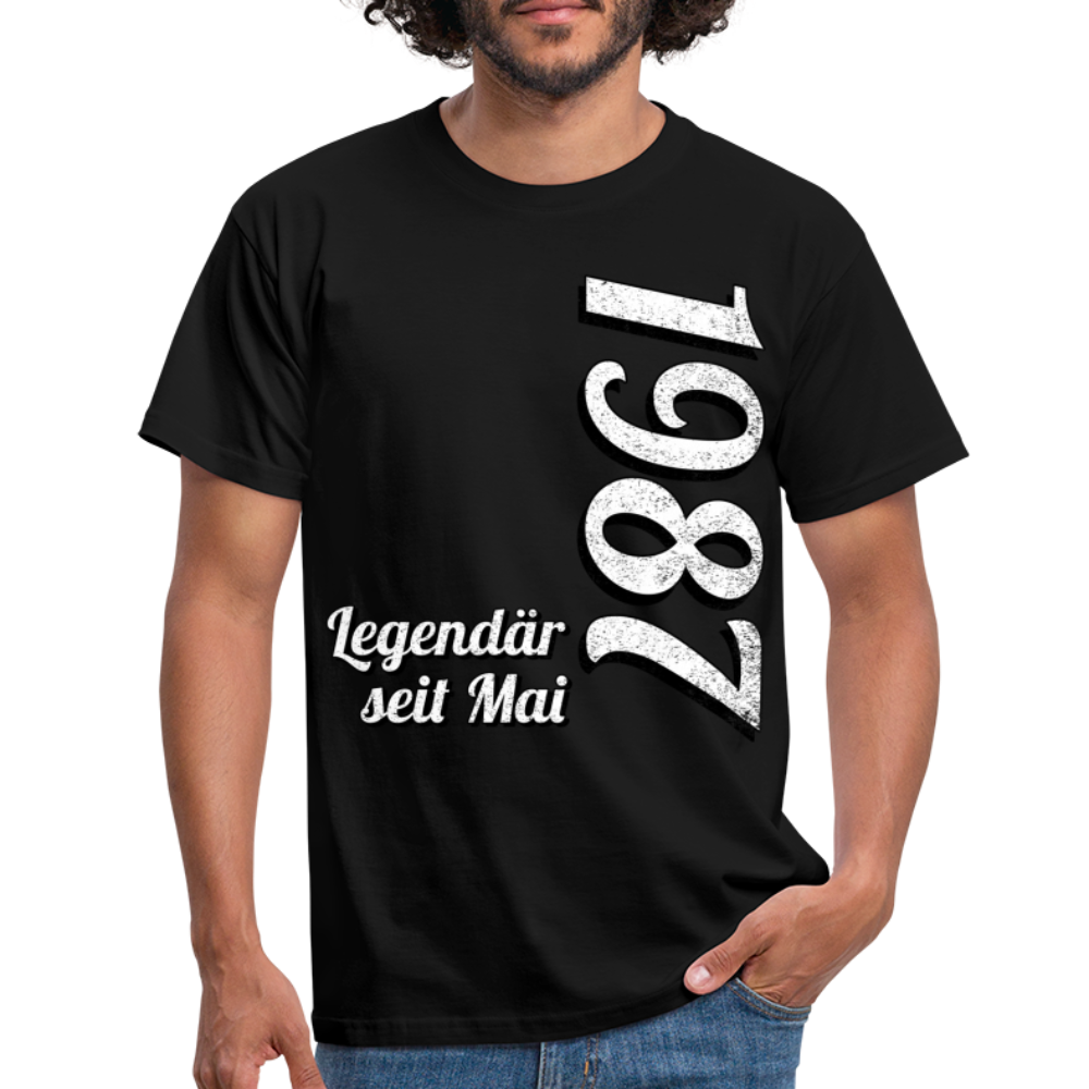 Geburtstags Geschenk Shirt Legendär seit Mai 1987 T-Shirt - black