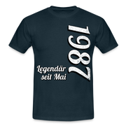 Geburtstags Geschenk Shirt Legendär seit Mai 1987 T-Shirt - navy