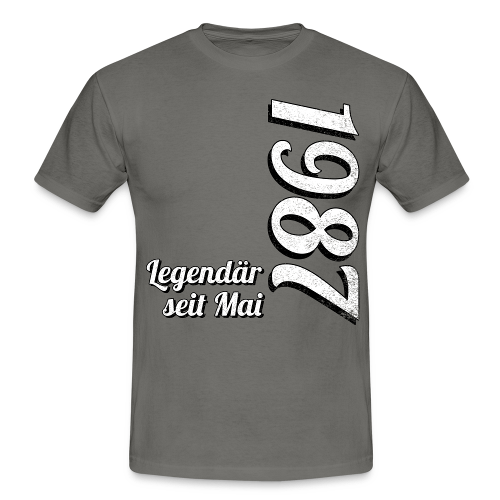 Geburtstags Geschenk Shirt Legendär seit Mai 1987 T-Shirt - graphite grey