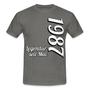 Geburtstags Geschenk Shirt Legendär seit Mai 1987 T-Shirt - graphite grey