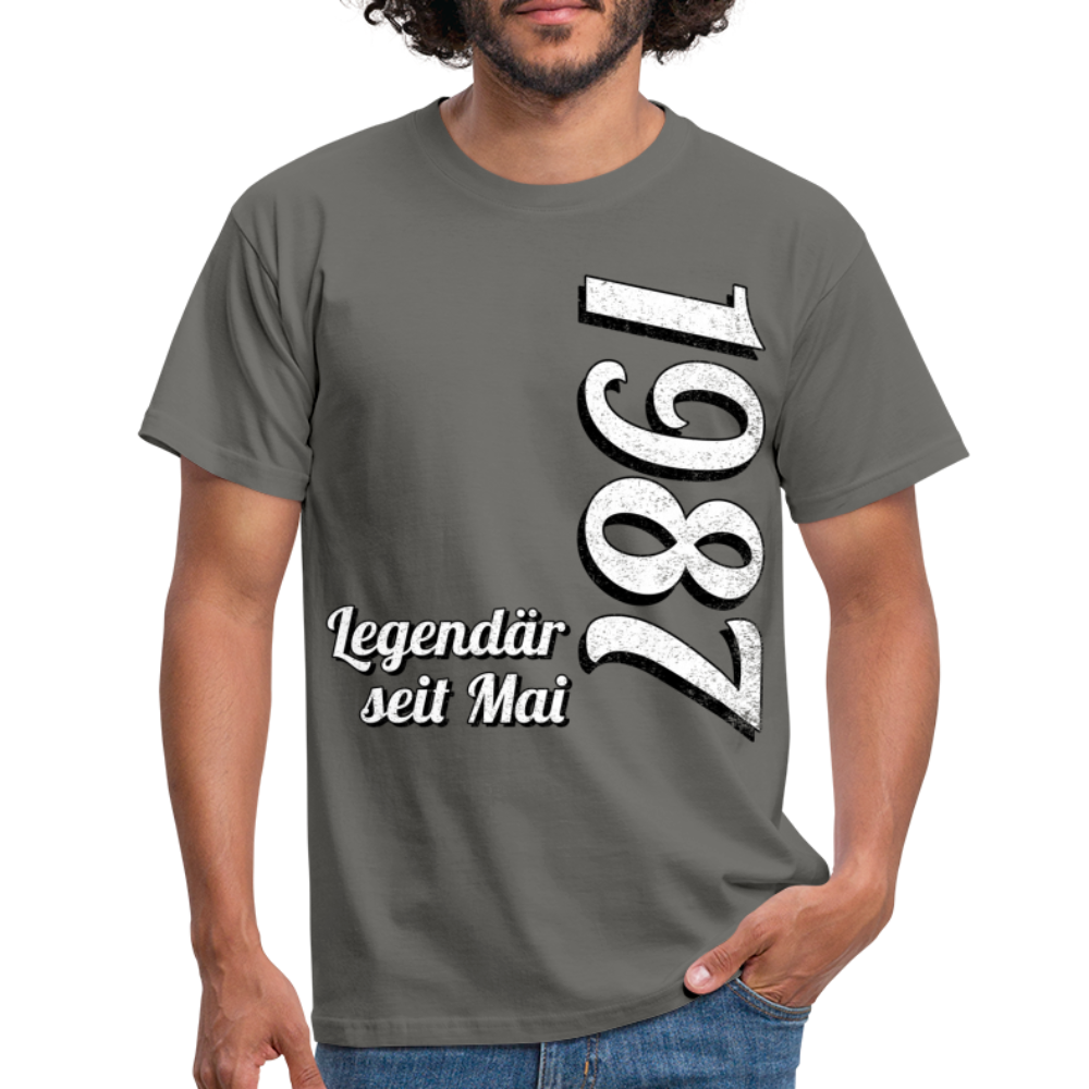 Geburtstags Geschenk Shirt Legendär seit Mai 1987 T-Shirt - graphite grey