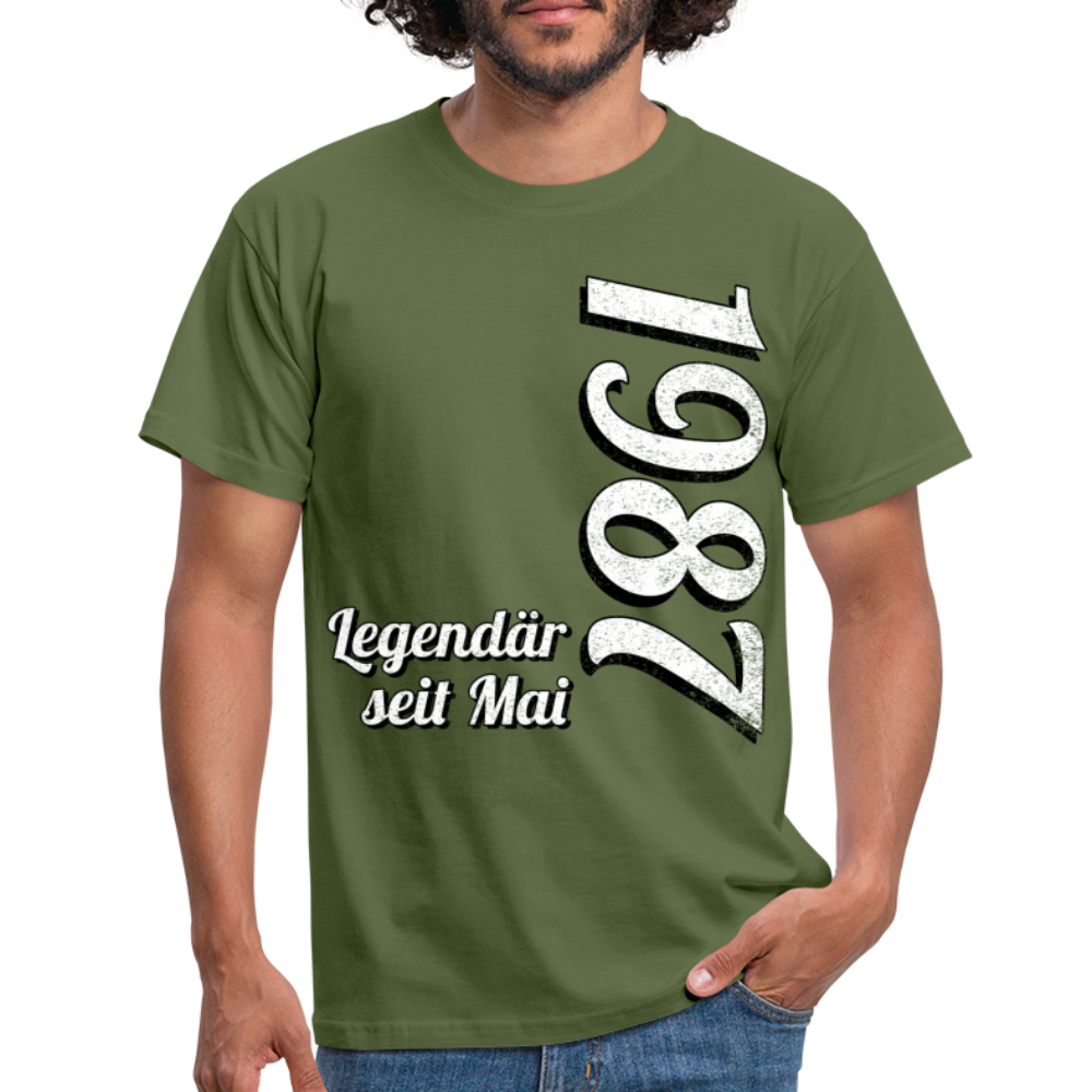 Geburtstags Geschenk Shirt Legendär seit Mai 1987 T-Shirt - military green