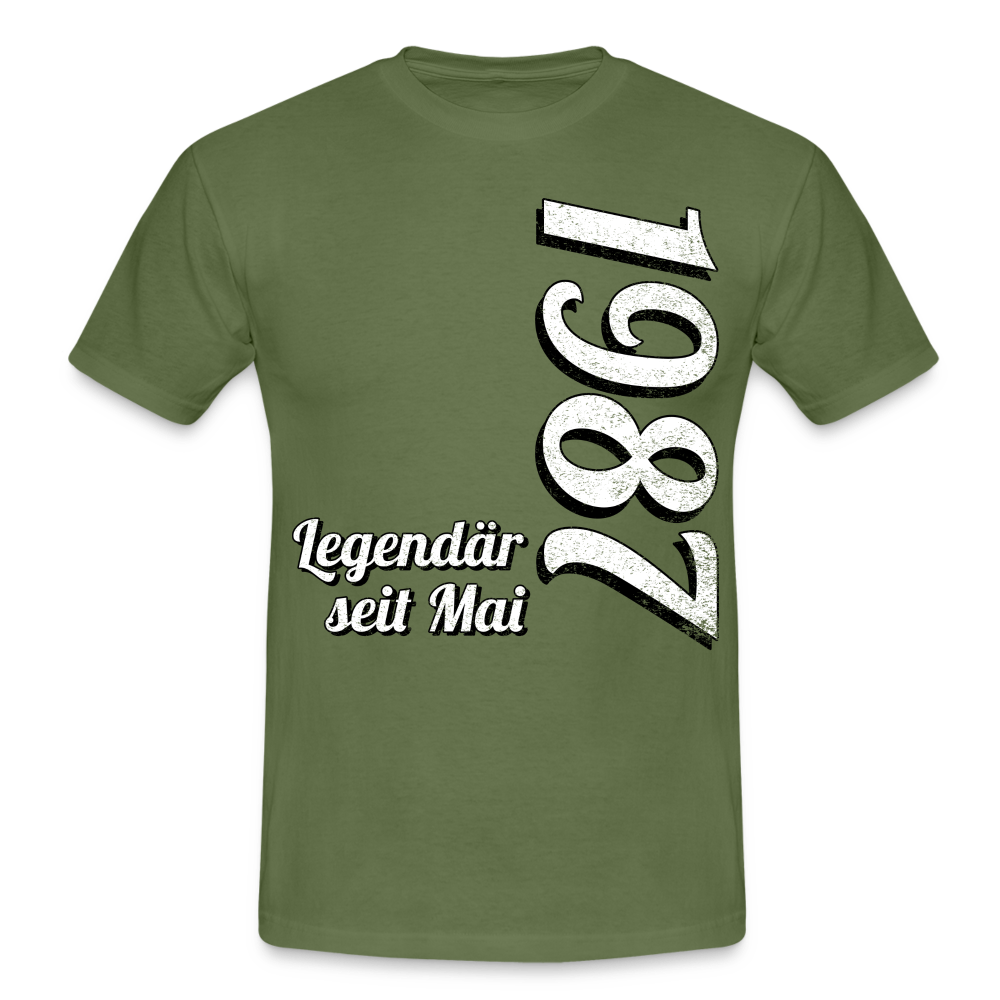 Geburtstags Geschenk Shirt Legendär seit Mai 1987 T-Shirt - military green