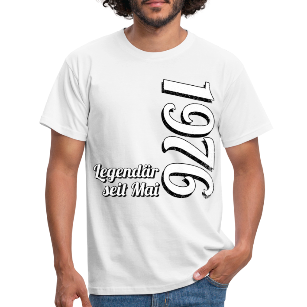 Geburtstags Geschenk Shirt Legendär seit Mai 1976 T-Shirt - white