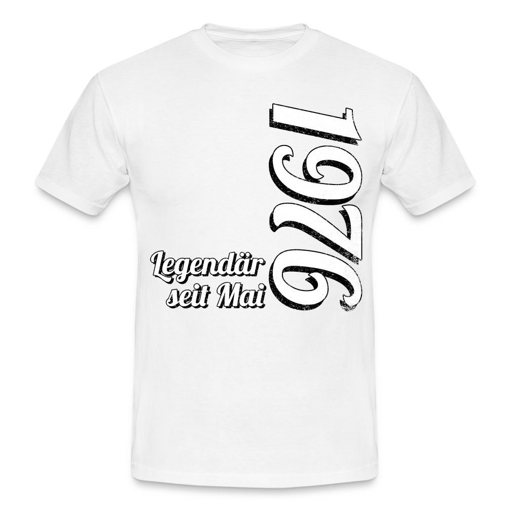 Geburtstags Geschenk Shirt Legendär seit Mai 1976 T-Shirt - white