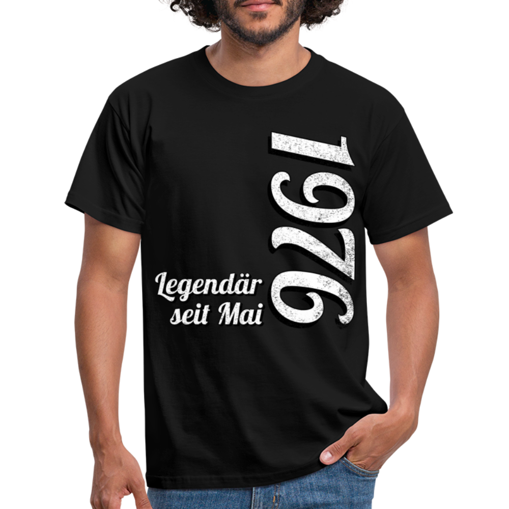 Geburtstags Geschenk Shirt Legendär seit Mai 1976 T-Shirt - black