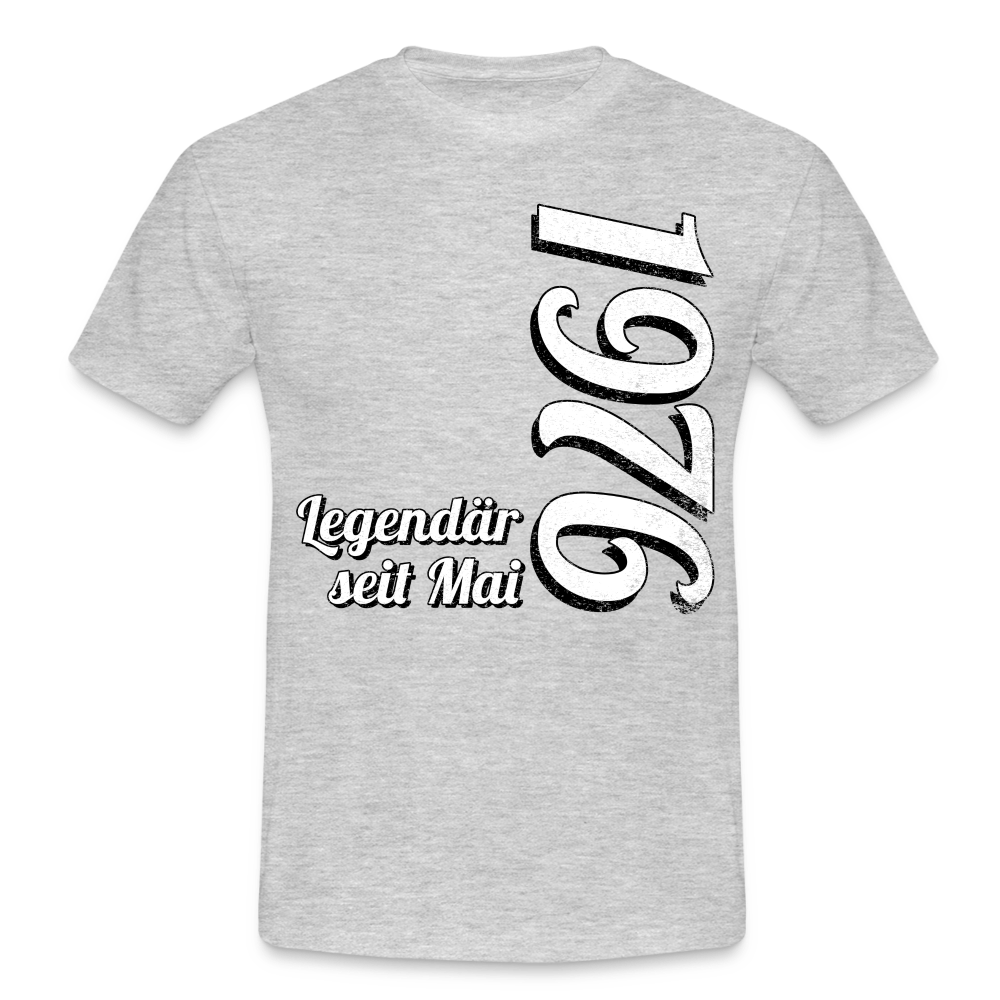 Geburtstags Geschenk Shirt Legendär seit Mai 1976 T-Shirt - heather grey