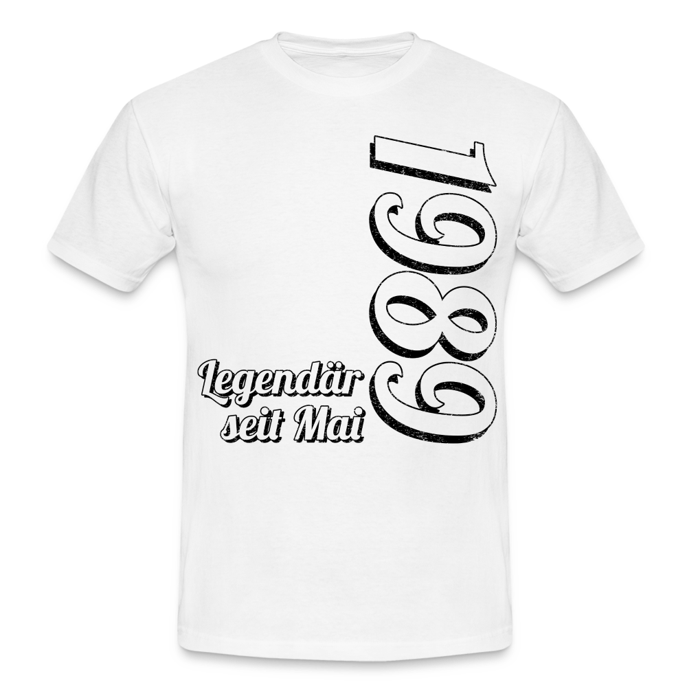 Geburtstags Geschenk Shirt Legendär seit Mai 1989 T-Shirt - white