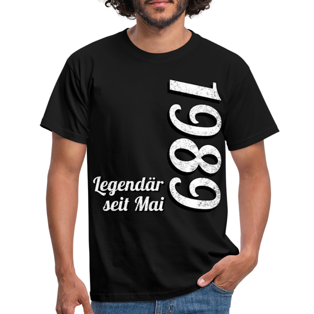 Geburtstags Geschenk Shirt Legendär seit Mai 1989 T-Shirt - black