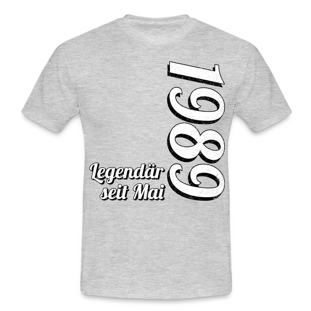 Geburtstags Geschenk Shirt Legendär seit Mai 1989 T-Shirt - heather grey