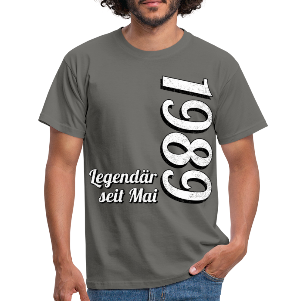 Geburtstags Geschenk Shirt Legendär seit Mai 1989 T-Shirt - graphite grey