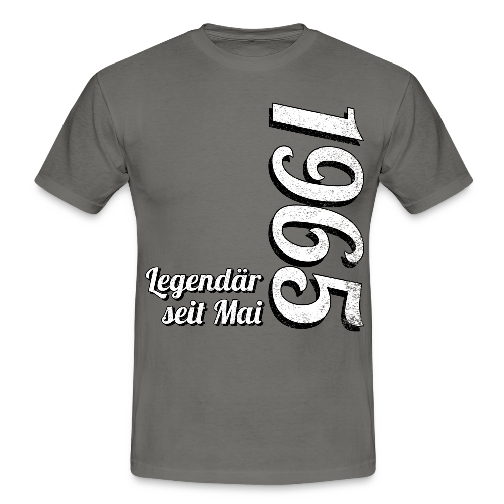 Geburtstags Geschenk Shirt Legendär seit Mai 1965 T-Shirt - graphite grey
