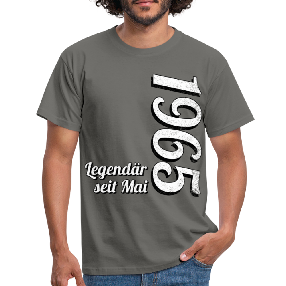 Geburtstags Geschenk Shirt Legendär seit Mai 1965 T-Shirt - graphite grey
