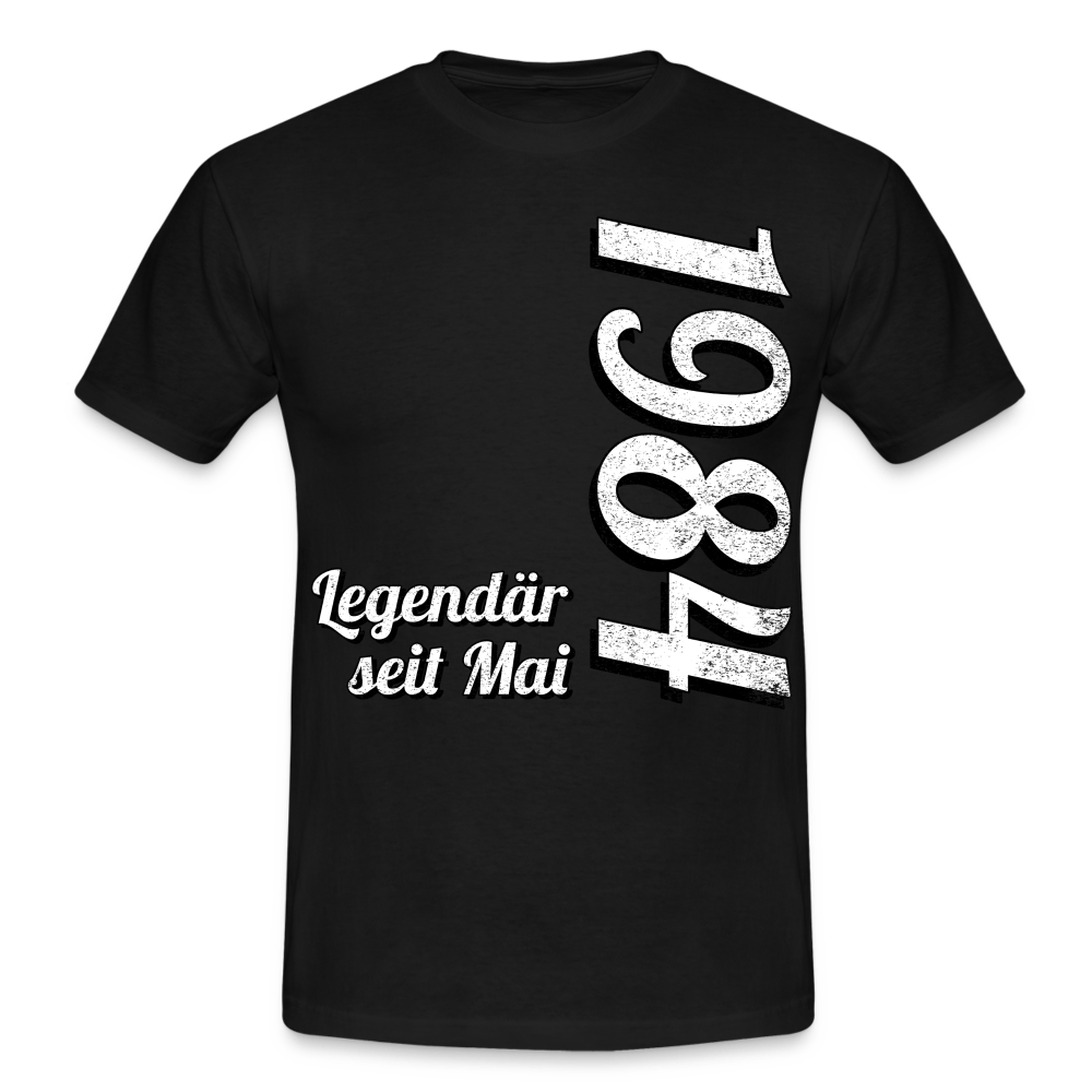 Geburtstags Geschenk Shirt Legendär seit Mai 1984 T-Shirt - black
