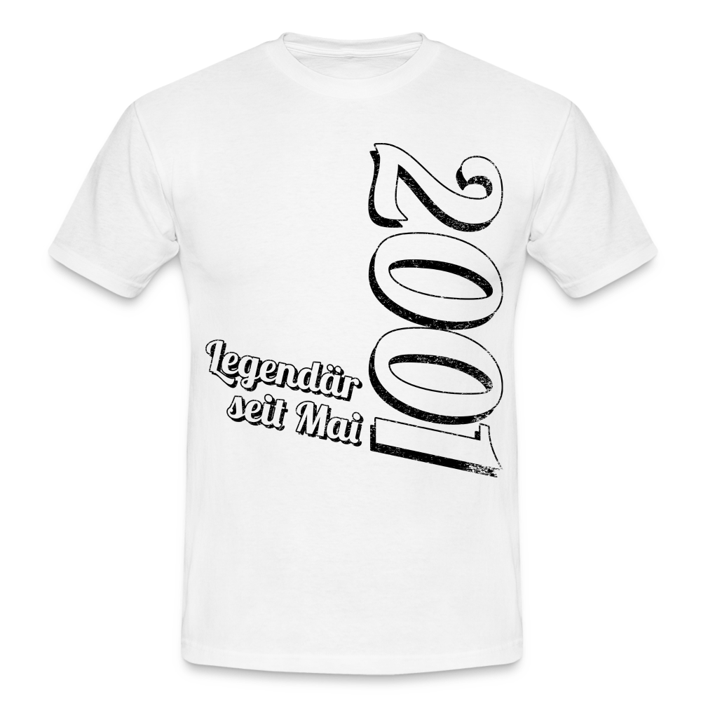 Geburtstags Geschenk Shirt Legendär seit Mai 2001 T-Shirt - white