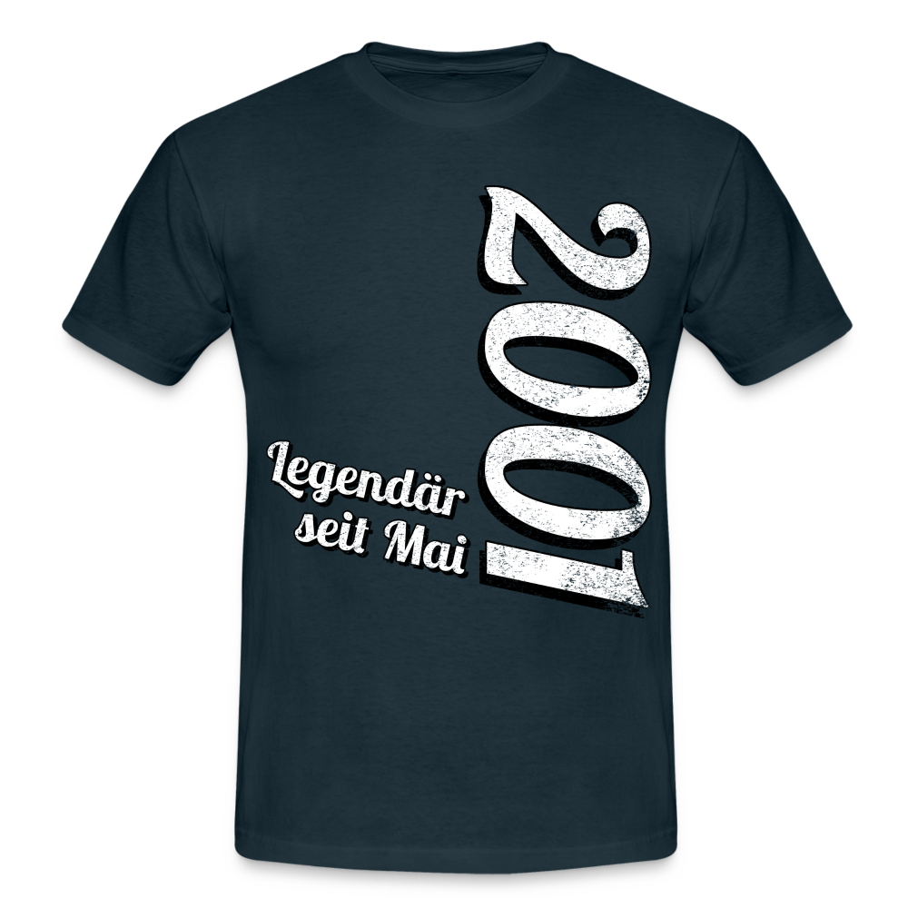 Geburtstags Geschenk Shirt Legendär seit Mai 2001 T-Shirt - navy