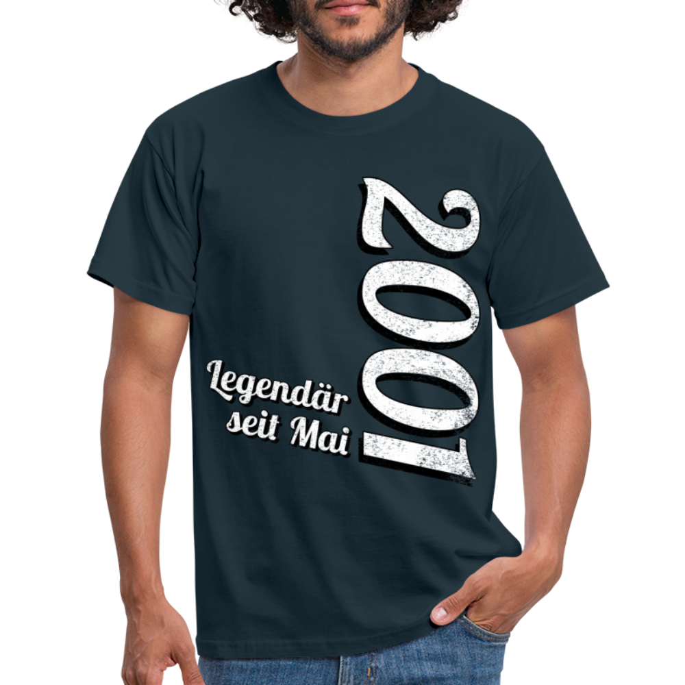 Geburtstags Geschenk Shirt Legendär seit Mai 2001 T-Shirt - navy