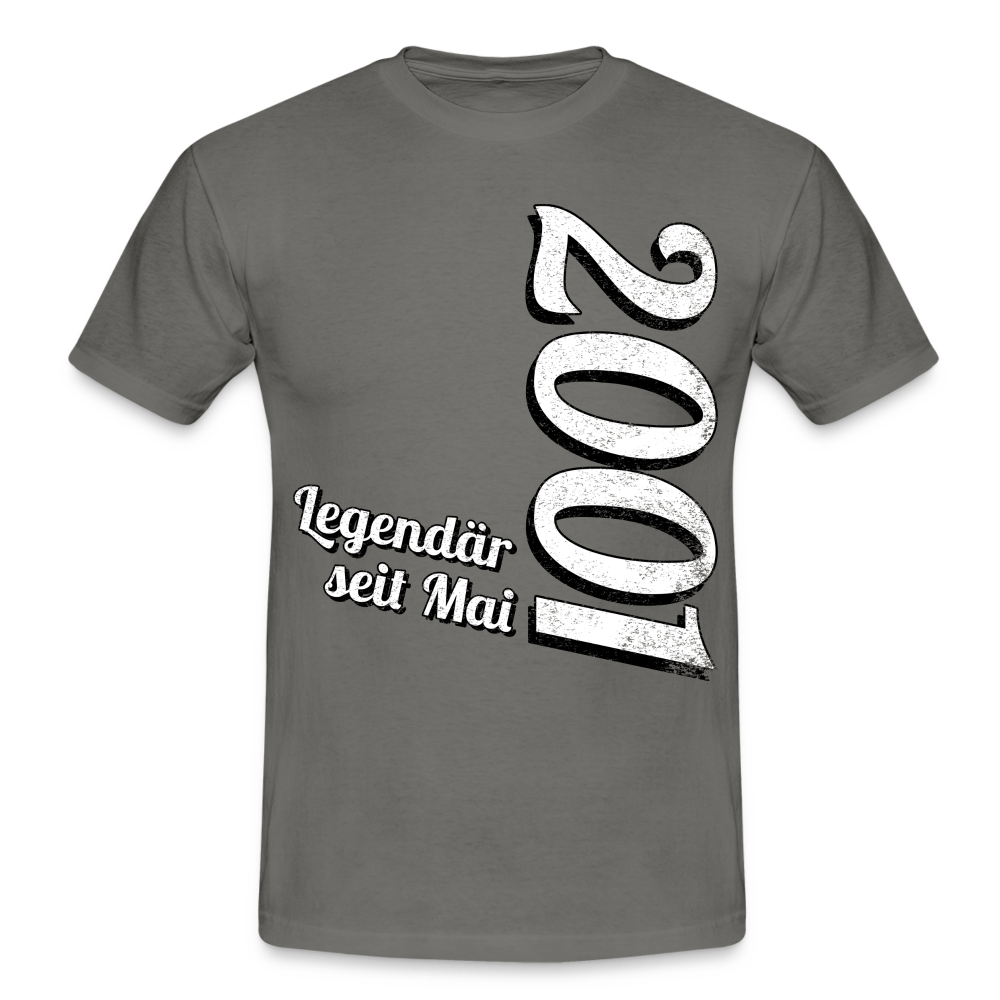 Geburtstags Geschenk Shirt Legendär seit Mai 2001 T-Shirt - graphite grey