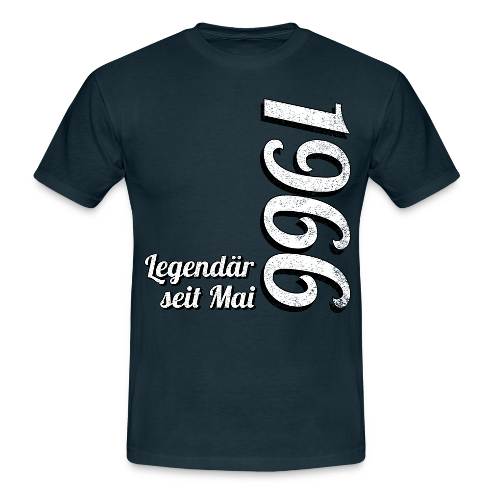 Geburtstags Geschenk Shirt Legendär seit Mai 1966 T-Shirt - navy