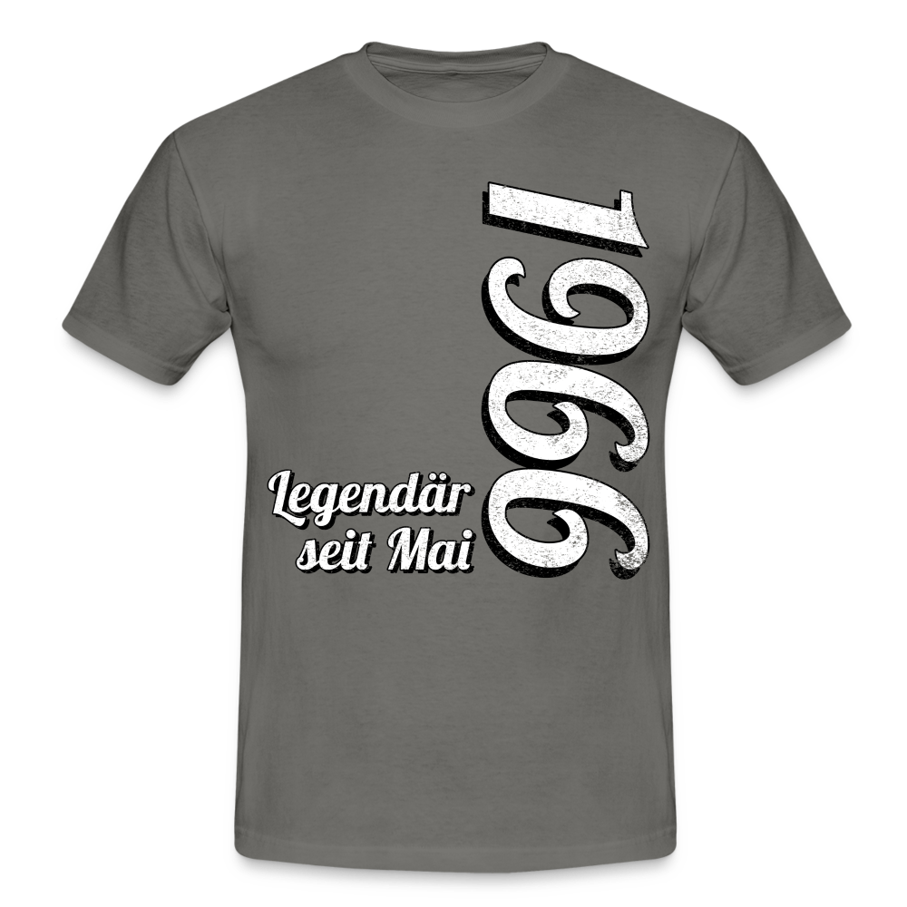Geburtstags Geschenk Shirt Legendär seit Mai 1966 T-Shirt - graphite grey