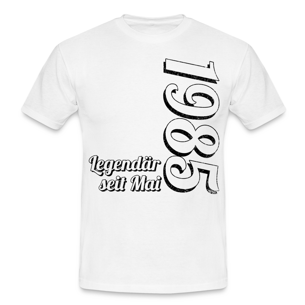 Geburtstags Geschenk Shirt Legendär seit Mai 1985 T-Shirt - white