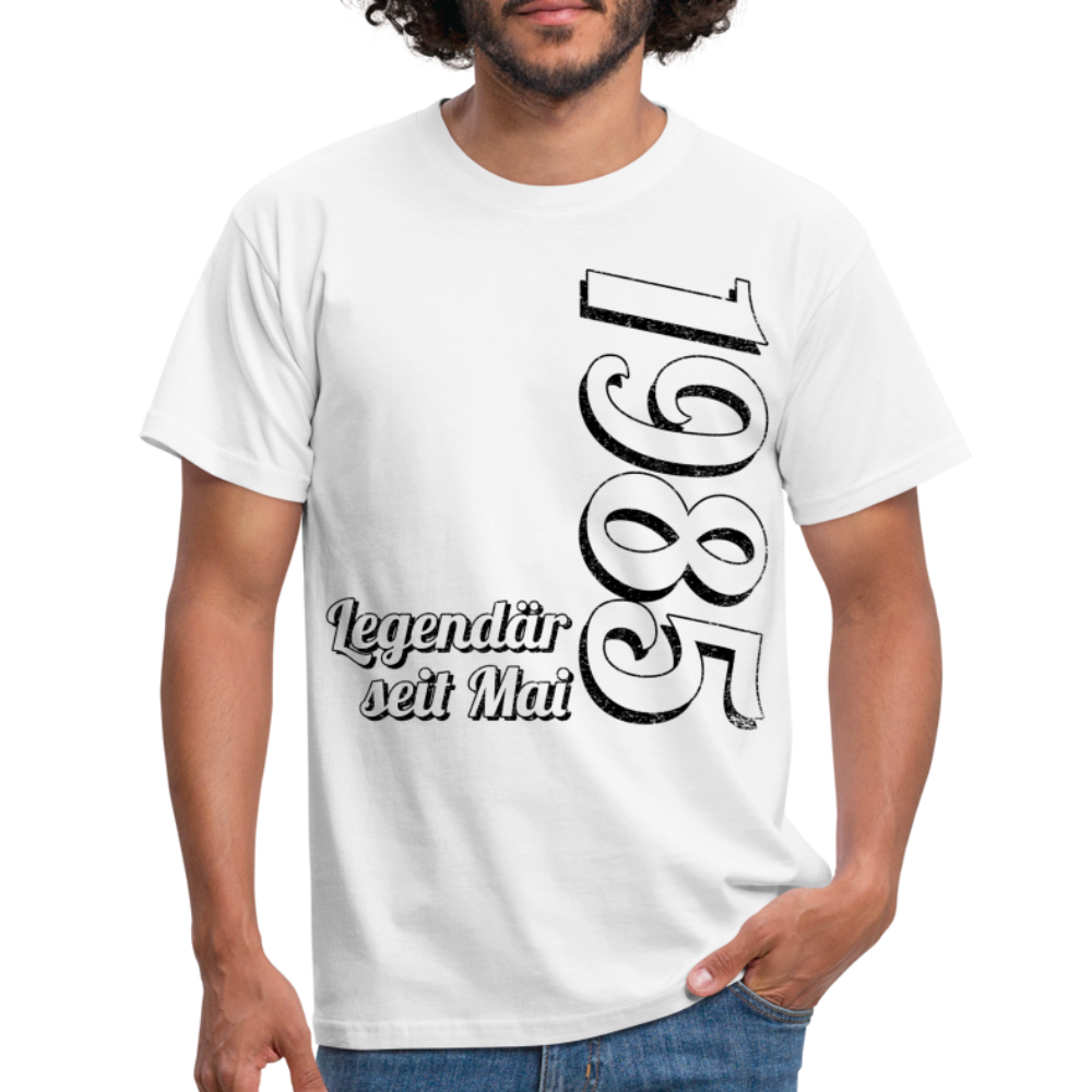 Geburtstags Geschenk Shirt Legendär seit Mai 1985 T-Shirt - white