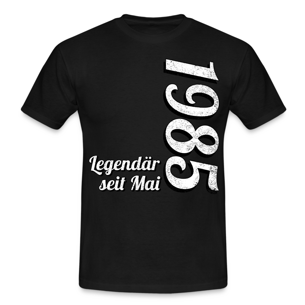 Geburtstags Geschenk Shirt Legendär seit Mai 1985 T-Shirt - black