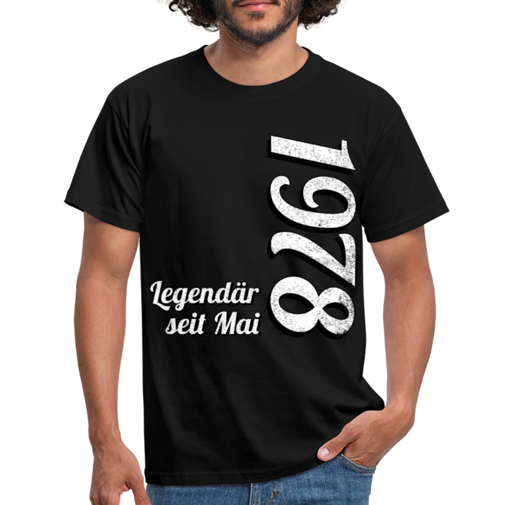 Geburtstags Geschenk Shirt Legendär seit Mai 1978 T-Shirt - black