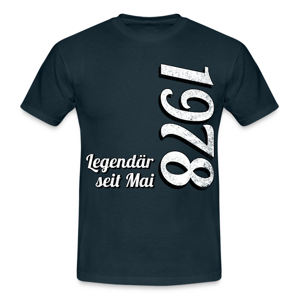 Geburtstags Geschenk Shirt Legendär seit Mai 1978 T-Shirt - navy