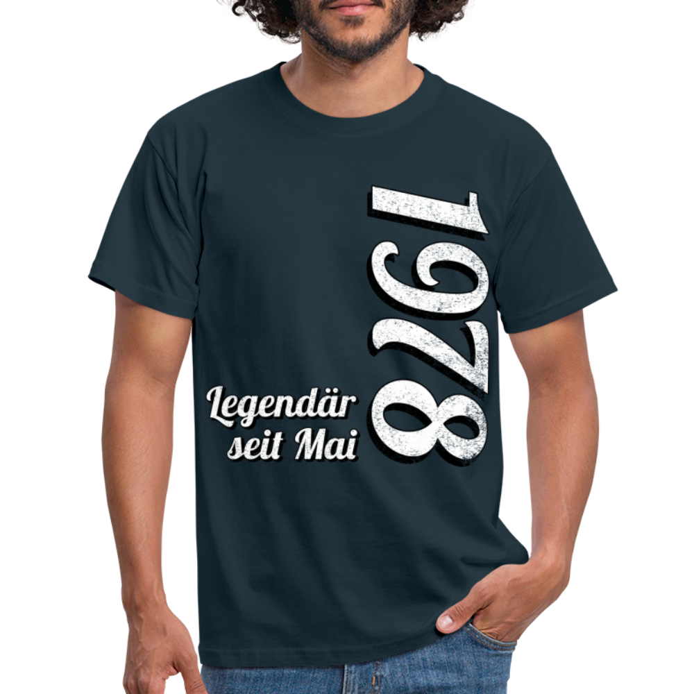 Geburtstags Geschenk Shirt Legendär seit Mai 1978 T-Shirt - navy