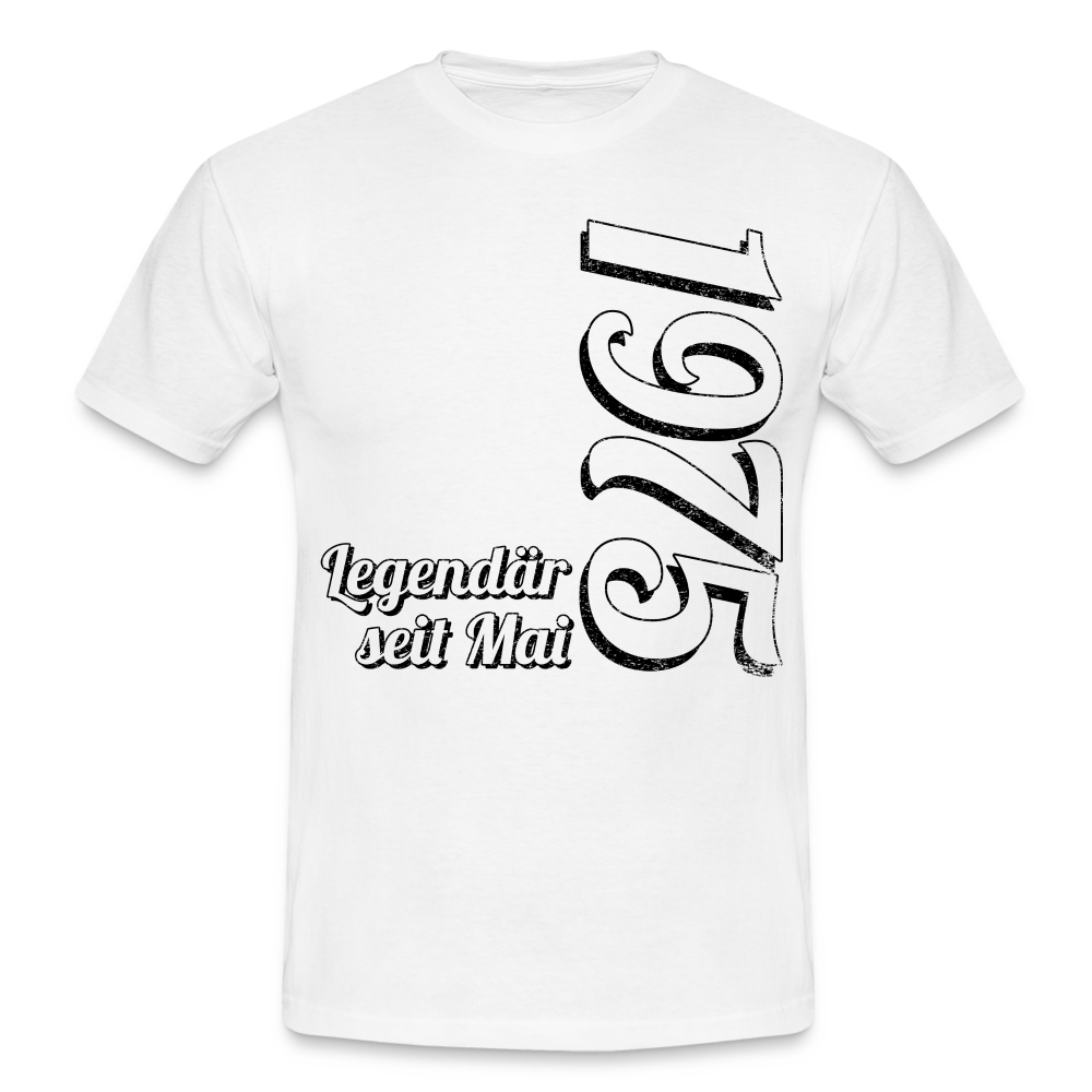 Geburtstags Geschenk Shirt Legendär seit Mai 1975 T-Shirt - white