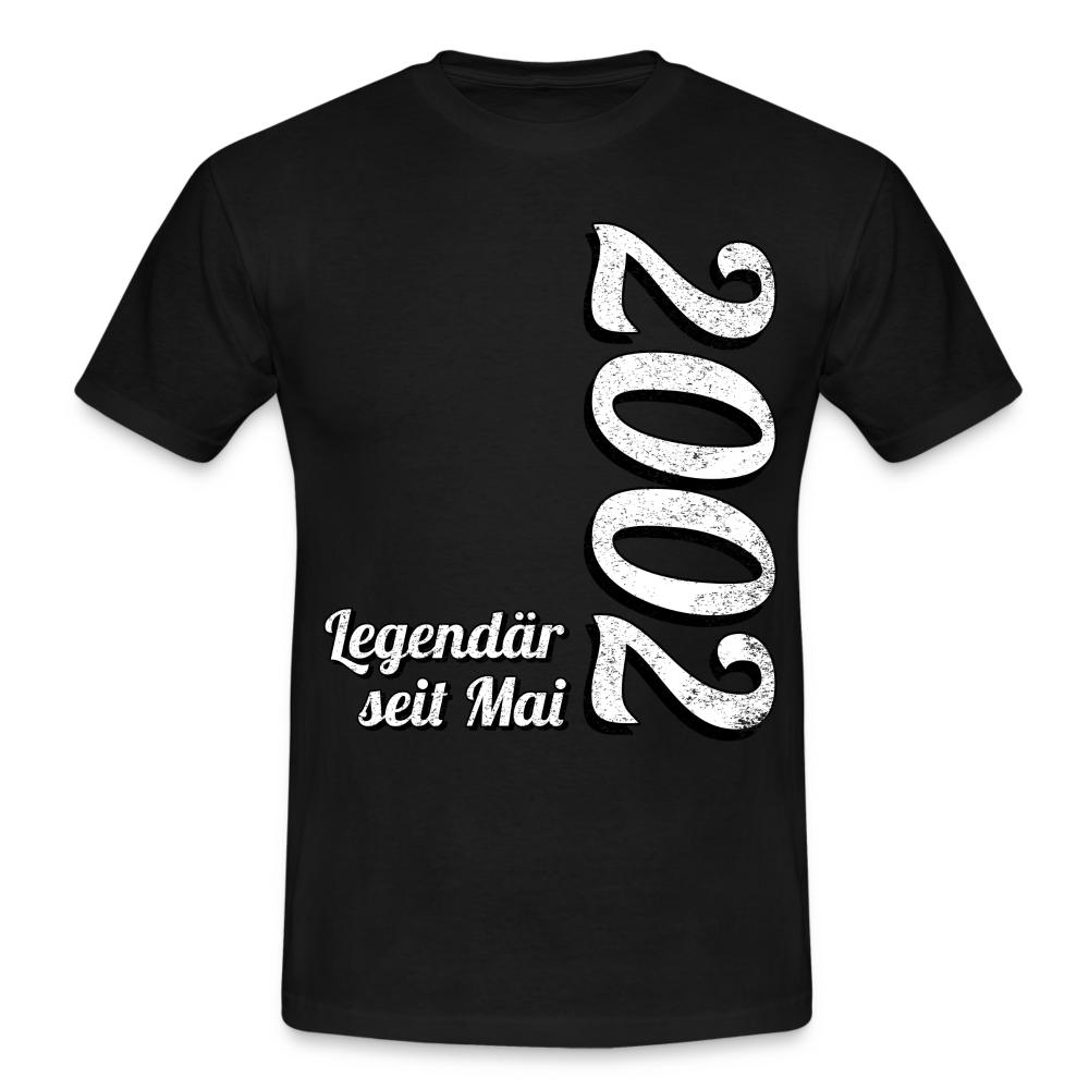 Geburtstags Geschenk Shirt Legendär seit Mai 2002 T-Shirt - black