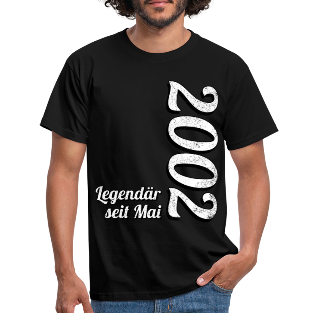 Geburtstags Geschenk Shirt Legendär seit Mai 2002 T-Shirt - black