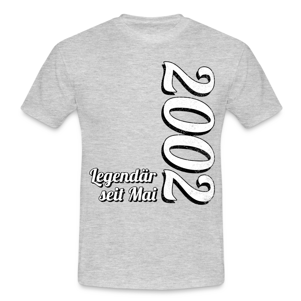 Geburtstags Geschenk Shirt Legendär seit Mai 2002 T-Shirt - heather grey