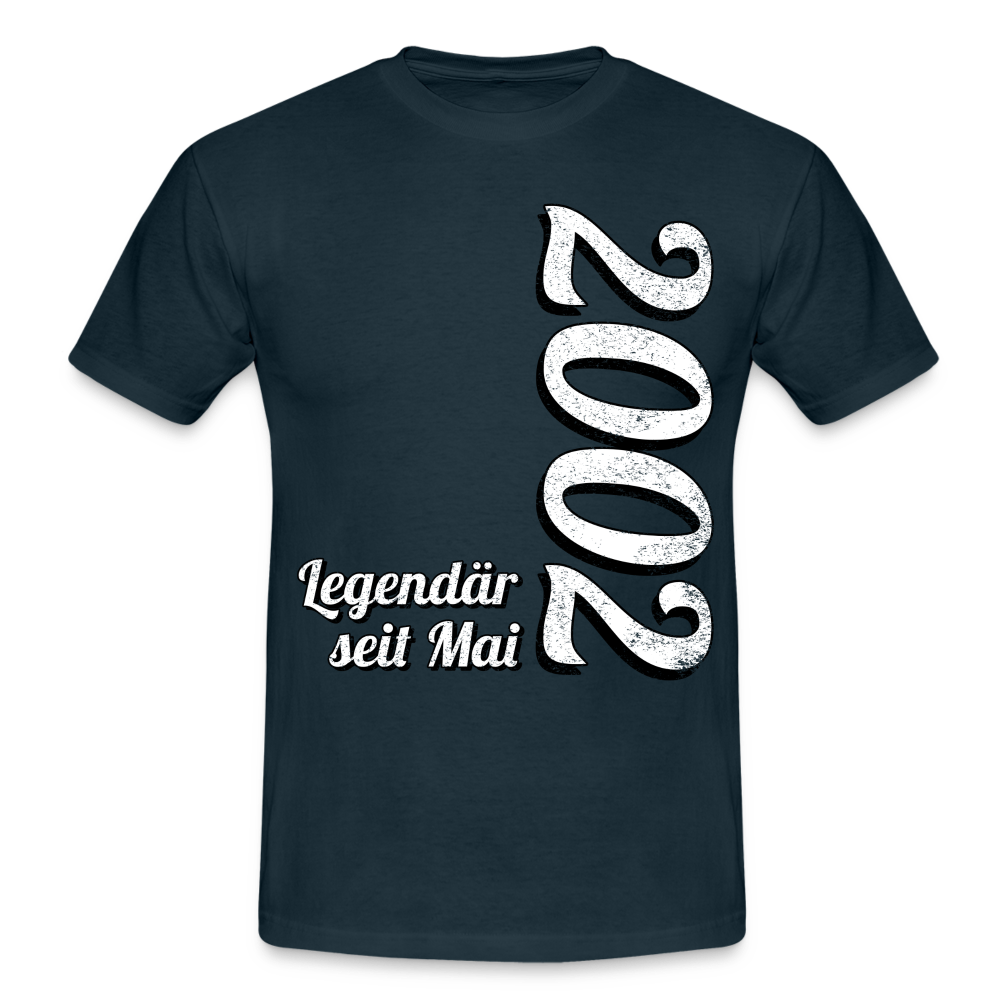 Geburtstags Geschenk Shirt Legendär seit Mai 2002 T-Shirt - navy