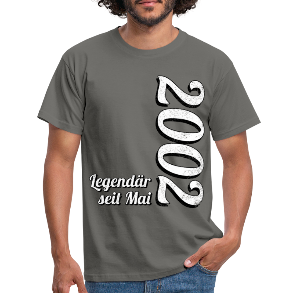 Geburtstags Geschenk Shirt Legendär seit Mai 2002 T-Shirt - graphite grey