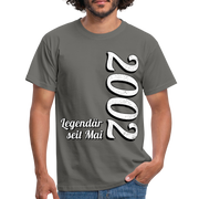 Geburtstags Geschenk Shirt Legendär seit Mai 2002 T-Shirt - graphite grey