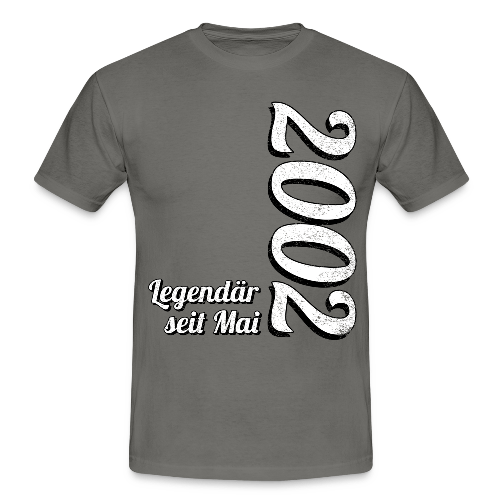 Geburtstags Geschenk Shirt Legendär seit Mai 2002 T-Shirt - graphite grey