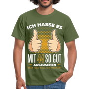 44. Geburtstag - Ich hasse es mit 44 so gut auszusehen - Geschenk T-Shirt - military green