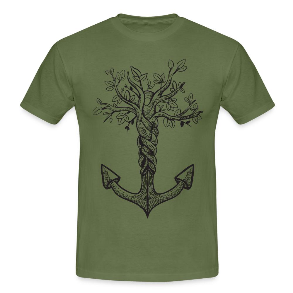 Anker Shirt Anker Seefahrer Geschenk T-Shirt - military green