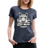 Kaffee Trinker Katze - Brauche jetzt Kaffee lustiges Frauen Premium T-Shirt - heather blue
