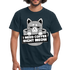 Kaffee Trinker Katze - Brauche jetzt Kaffee lustiges T-Shirt - navy