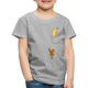 Lustiger Affe Klettert am Shirt hoch Lustiges Kinder Premium T-Shirt - heather grey