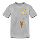 Lustiger Affe Klettert am Shirt hoch Lustiges Kinder Premium T-Shirt - heather grey