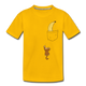 Lustiger Affe Klettert am Shirt hoch Lustiges Kinder Premium T-Shirt - sun yellow