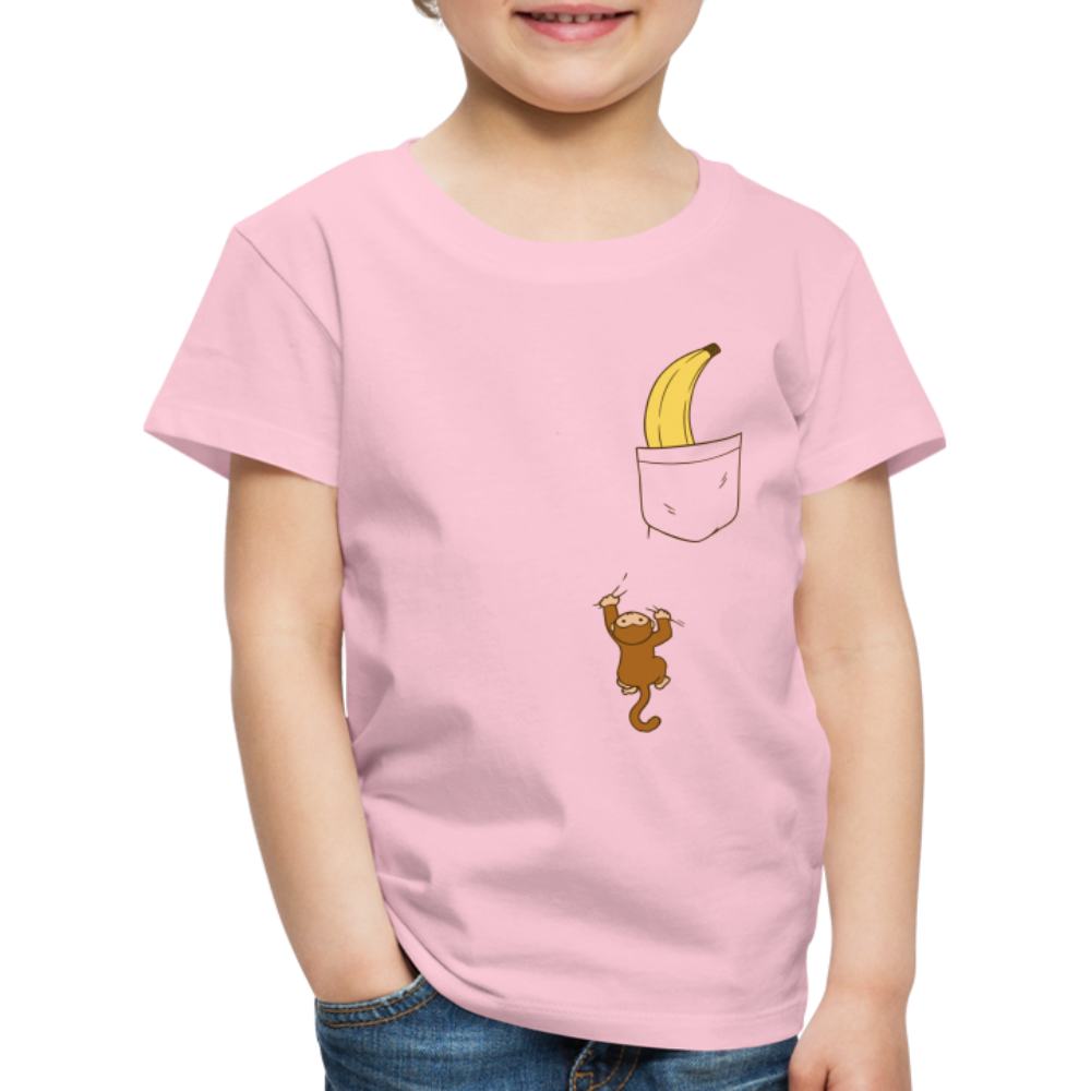 Lustiger Affe Klettert am Shirt hoch Lustiges Kinder Premium T-Shirt - rose shadow